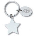 Star Designer Key Ring w/ 1" Oval Dangler